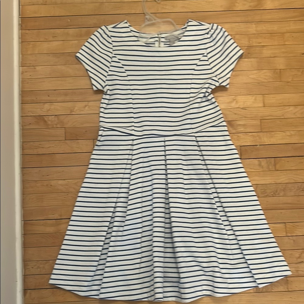 Nordstrom Striped blue and White girls Dress xl 14-16